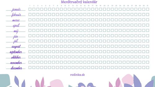Menstruacny kalendar