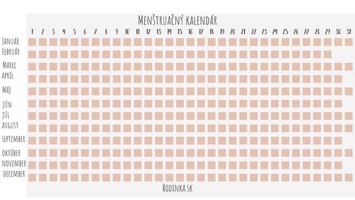 Menstruacny kalendar