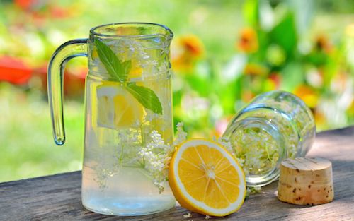 elderflower juice with lemon